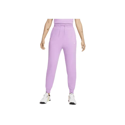 nike Dri Fit one Вязаные Тренировочные Штаны Женские Темно-фиолетовый Красный