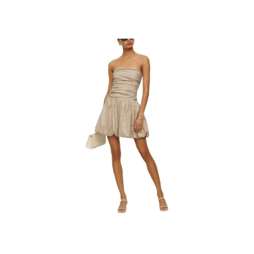 REFORMATION Clea Платье Без рукавов Платье Женское Светлый Умбра