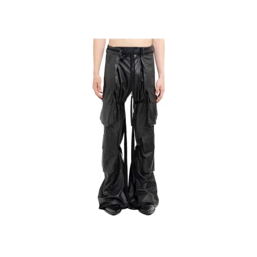 Ann Demeulemeester Кожаные брюки Мужские Черные