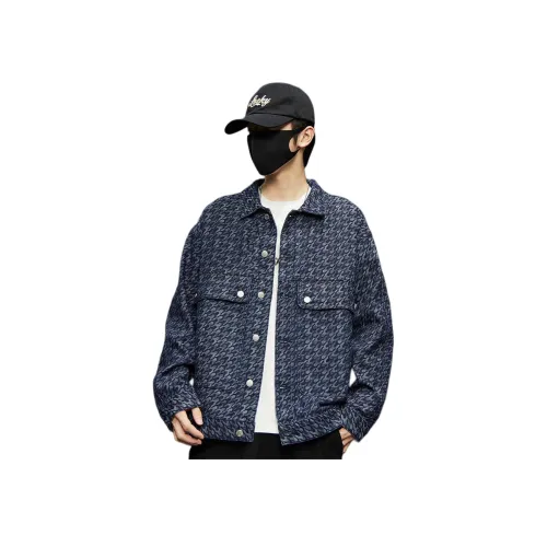 Tonlion Джинсовый синий Унисекс Джинсовые куртки