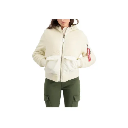 Alpha Industries Слоновая кость Женские Бархатные Куртки