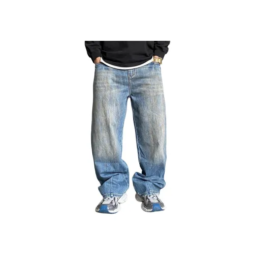 ZHANDASHUAI Синий Унисекс Джинсы