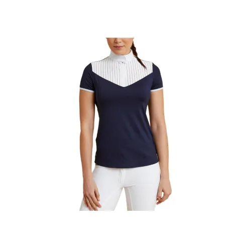 DECATHLON Поло Женское Синий Черный
