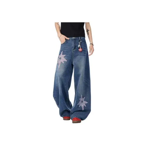 IJRJ Синие Унисекс Джинсы