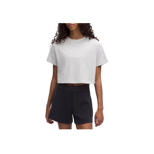 lululemon Все YoursOrganic Хлопок Обычный T Рубашка Женские Вереск Ядерный Сверхсветло-серый Heathered Ядерный Ultra Light GREY