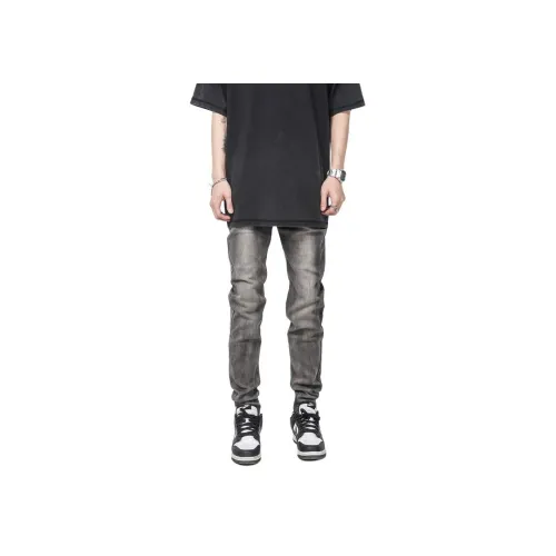 Z POCKET Потертый серый Унисекс Джинсы