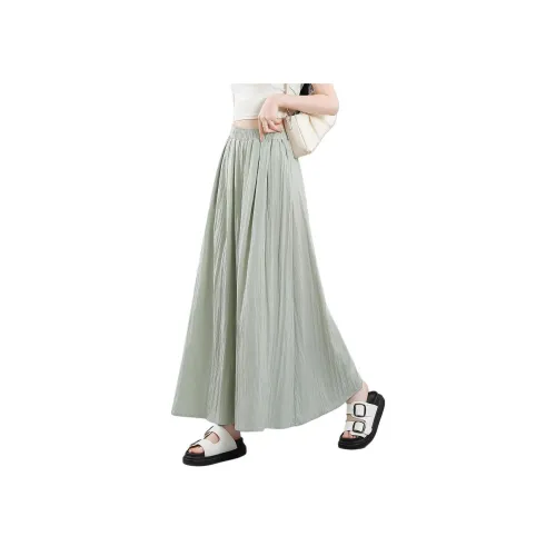 BALENO Свободный крой HIGH RISE Lazy A Линия Утягивающие Плиссированные Широкие брюки с Тонкой тканью And Охват бедер Покрытие Лето Женские