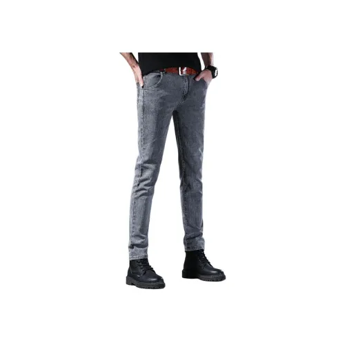 YUQIAN Серый Мужские Джинсы