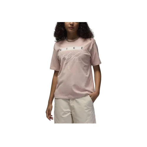 JORDAN X NIKE Пилотный HeritageGRAPHIC T Рубашка T Рубашка Женские Oxford Розовый Legend Светло-коричневый