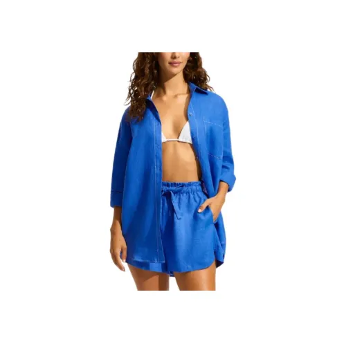 SEAFOLLY Небесно-голубой Женские Рубашки