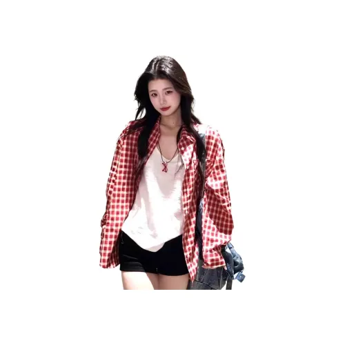 City Hipster Красный Унисекс Рубашки