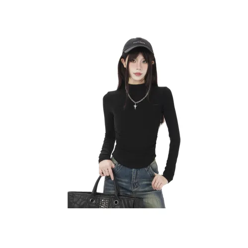 AWAO Черные Женские Футболки