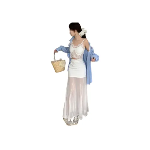 ORANDOR WEAR Белый Женские Комплекты с Юбкой