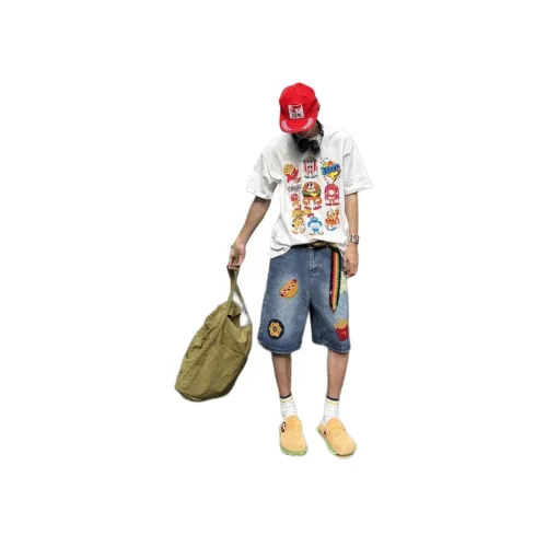 DAFK Blue Men's Denim Shorts DAFK Синий Мужские Джинсовые Шорты