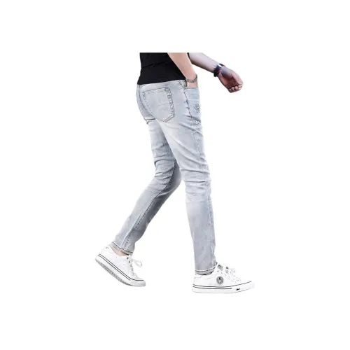 FRALAARRI Светло-синие мужские джинсы