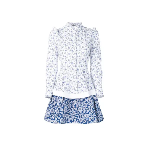 Alexander McQueen Blue Женские Длинные Рукава Платья