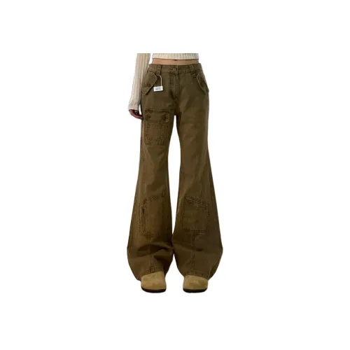 ACHIEVE ACHV Темный кофейный, женские джинсы