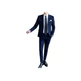 Темно-синий бизнес-костюм