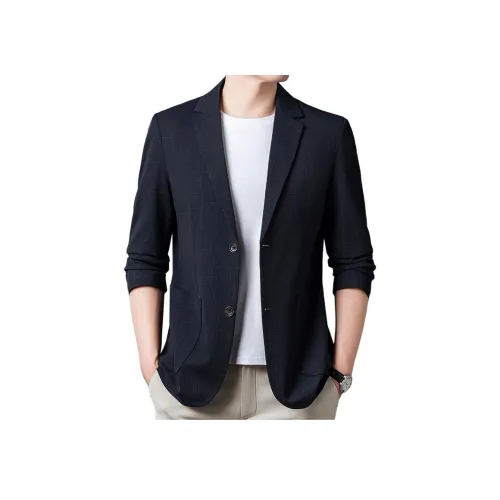 EMINU Темно-синий Синий Мужской Деловой костюм