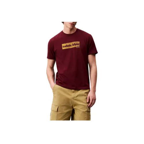 Calvin Klein Темно-красные Мужские T-рубашки