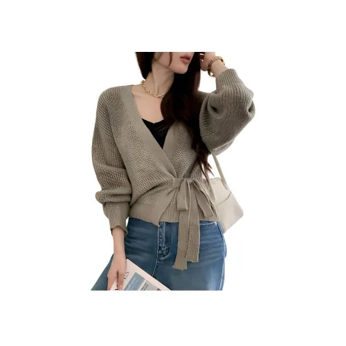 NANING9 Зеленый Женский Трикотаж