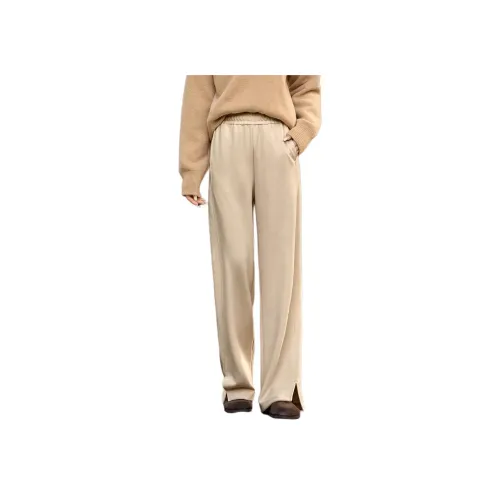 Mo Han Yi Mei Повседневные брюки Женские Бежевые