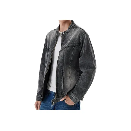 ZENGZHI Denim Jacket Straight Fit Unisex ZENGZHI Деним Куртка Прямой крой Унисекс