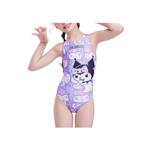 ZOKE x Sanrio Детский купальник фиолетово-белый для детей 3-7 лет