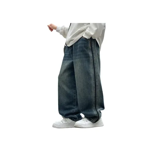 The panda is round Модный Индивидуальный Стильный Многоцветный Задний карман Письмо Утолщенный And Флис с подкладкой Детский