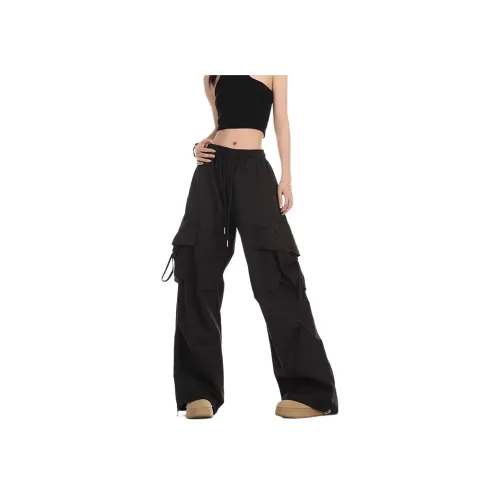 MUCCHIC Черные Женские Карго Брюки