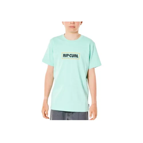 RIP CURL Светло-зеленая школьная рубашка с коротким рукавом