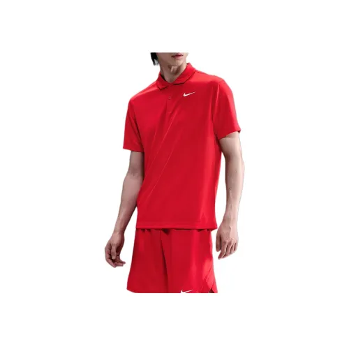 Мужское поло Nike оранжевого и красного цвета