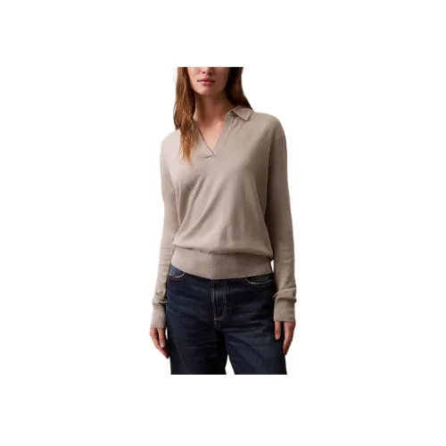 CALVIN KLEIN Свитер Женский Коричневый