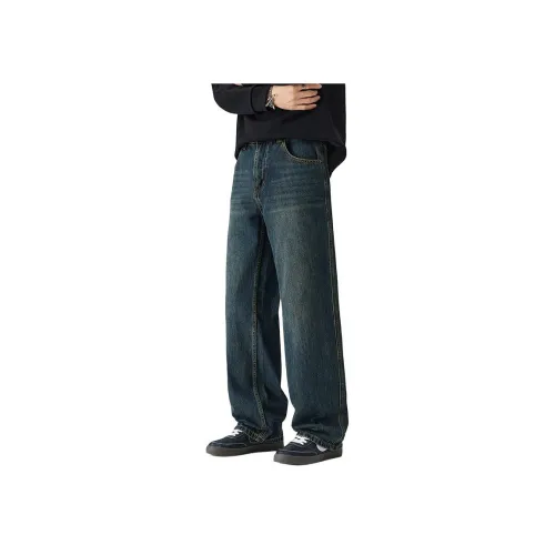 HIPHOPPUNKS Синий Мужской Джинсы