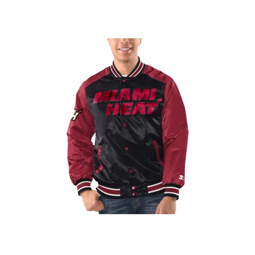 NBA x STARTER Miami Heat Renegade Retro Куртки и Пальто Мужской Черный Красный