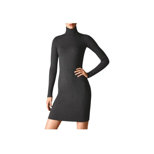 WOLFORD Длинное платье с длинными рукавами женское угольно-серый