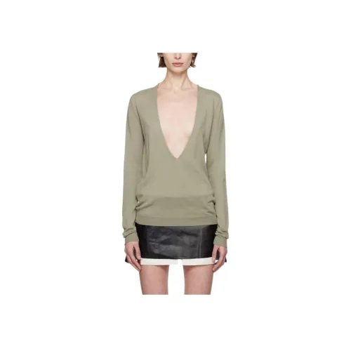 RICK OWENS Зеленые Женские Свитера