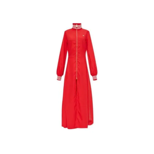 Adidas Originals Длинное платье с длинными рукавами женское красное