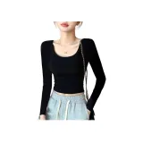 Чёрный круглый вырез, утолщённый