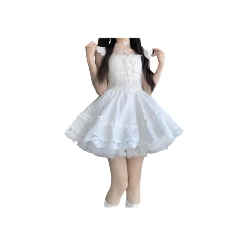 Wooden Rabbit Короткий рукав платье женское