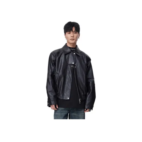 MORii Черный Унисекс Кожаные куртки