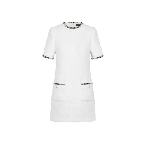 KARL LAGERFELD Короткое платье с короткими рукавами женское белое