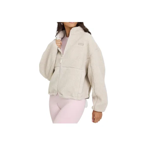 ONER ACTIVE Куртка на молнии из флиса бархатная куртка Feel женская цвет экрю