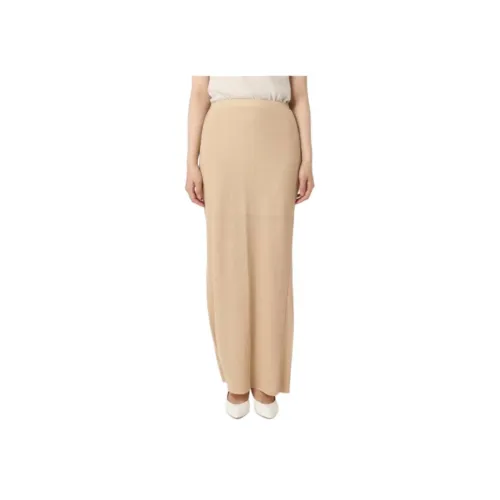 PLAGE FW24 Повседневная длинная юбка женская светлый умбра