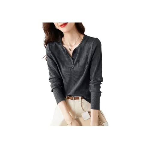 Mo Han Yi Mei Стандартная T-рубашка Женская Темно-серая