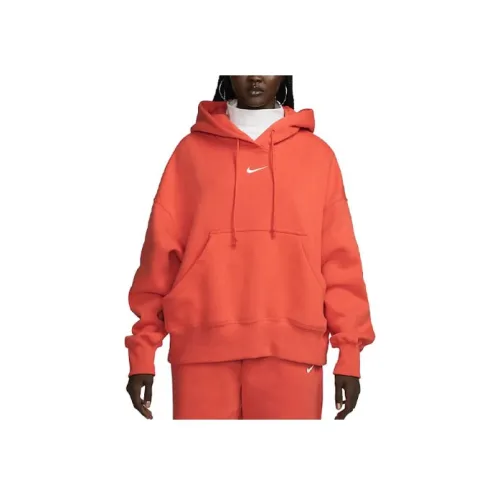 NIKE Оранжево-красные Женские Свитшоты
