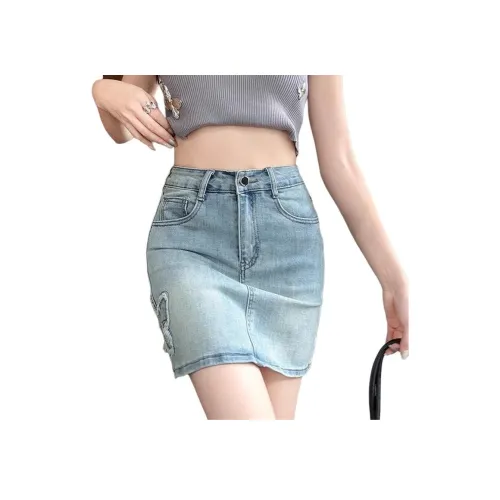 YEARNED Джинсовые короткие юбки Женские