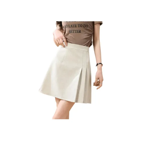 TERRE BLEUE Повседневные короткие юбки Женские Абрикос
