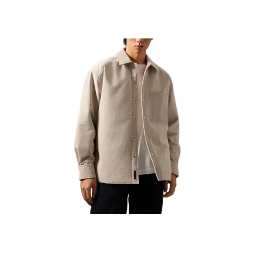 Calvin Klein Куртки и Пальто Мужской Молочно-чайный Кофейный