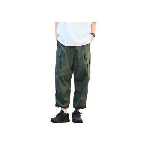 FREAK'S STORE CO-BRAND Оливково-зеленые Мужские Карго Брюки